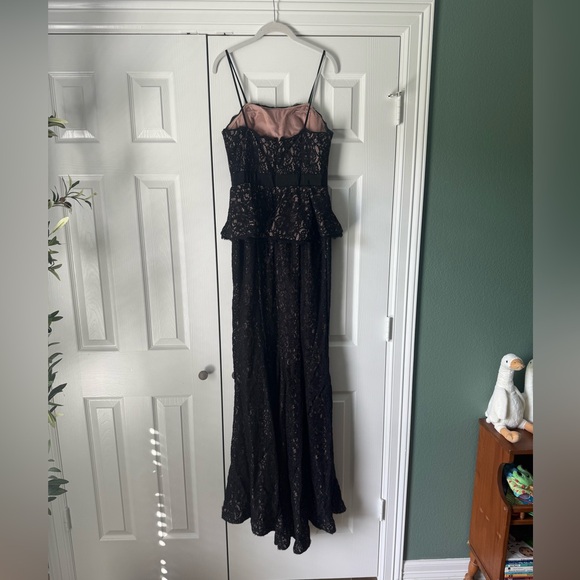 Adrianna Papell Strapless Black Lace Gown - Picture 5 of 6